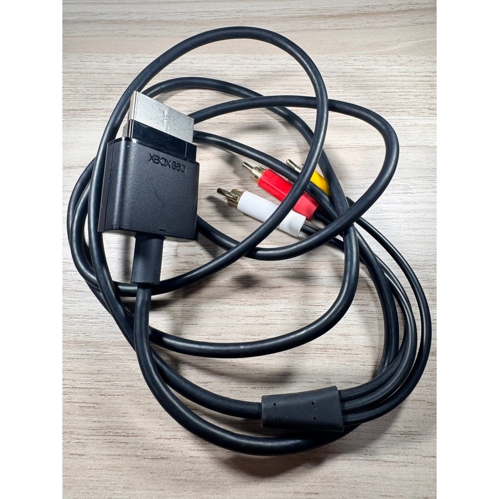 Microsoft Xbox 360 Composite AV Cable‎ RCA X821376-001 Black 6ft OEM Cord